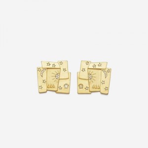 Aretes JW PEI Cosmos Combination Mujer Dorados | 7026GOVQI