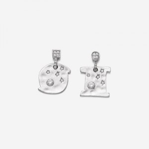 Aretes JW PEI Cosmos Mujer Plateados | 0674GEVFW