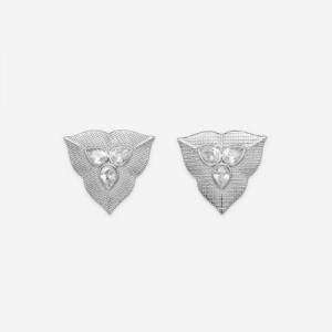Aretes JW PEI Leaf Mujer Plateados | 1870NZJVI