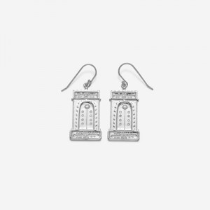 Aretes JW PEI Roman Arch Mujer Plateados | 0517KFCJI
