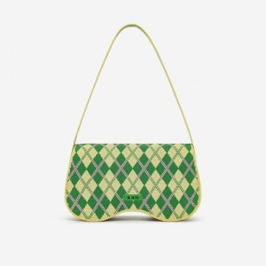 Bolsa De Hombro JW PEI Becci Knitted Mujer Amarillos Verdes | 1684ADGSJ