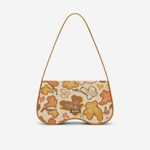 Bolsa De Hombro JW PEI Becci Knitted Mujer Marrom Multicolor | 9304QVWAZ