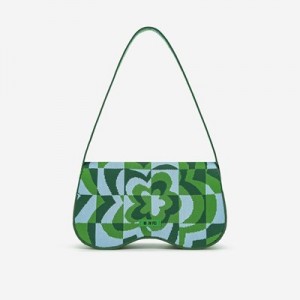 Bolsa De Hombro JW PEI Becci Knitted Mujer Azules Verdes | 5368FLXVE