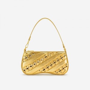 Bolsa De Hombro JW PEI Eva Metallic Straps Classic Mujer Dorados | 4602KHIQR