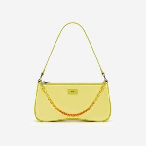 Bolsa De Hombro JW PEI Eva Satin Gradient Chain Mujer Amarillos | 6748ELOJW