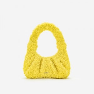 Bolsa De Hombro JW PEI Gabbi Faux Fur Hobo Mujer Amarillos | 5046DWUMN