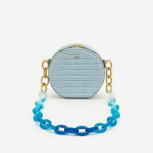 Bolsa De Hombro JW PEI Luna Gradient Acrylic Chain Circle Mujer Turquesa | 0637TUXHC