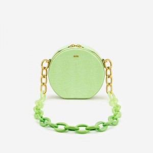 Bolsa De Hombro JW PEI Luna Gradient Acrylic Chain Circle Mujer Verdes | 8543GNDFV