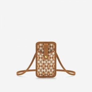 Bolsa Para Movil JW PEI Aylin Knitted Mujer Marrom Beige | 2153XZOUF
