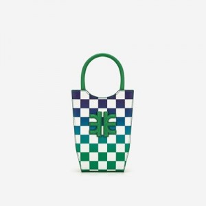 Bolsa Para Movil JW PEI FEI Gradient Checkerboard Mujer Verdes Azules | 1086DQZVR