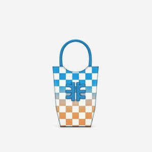 Bolsa Para Movil JW PEI FEI Gradient Checkerboard Mujer Azules Naranjas | 9318BYCGM