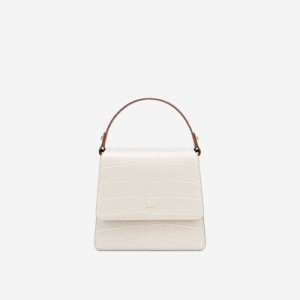 Bolsa de Mano JW PEI FAE Top Handle Crossbody Mujer Beige Marrom | 3608BFNJQ