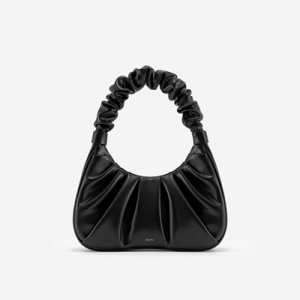 Bolsa de Mano JW PEI Gabbi Ruched Hobo Mini Mujer Negros | 7231LZREG
