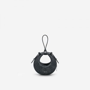 Bolsa de Mano JW PEI Rantan Super Mini Glossy Finish Mujer Negros | 7826YCAXR