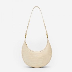 Bolsas Hombro JW PEI Carly Saddle Mujer Beige | 3542UCFEW