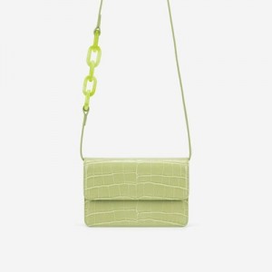 Bolsas Hombro JW PEI Julia Acrylic Chain Mujer Verde Oliva Verdes | 7158QBUOW