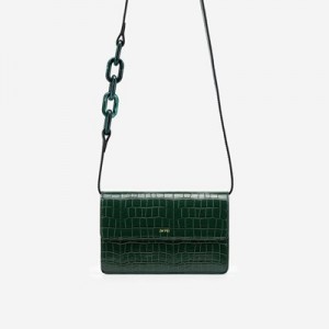 Bolsas Hombro JW PEI Julia Acrylic Chain Mujer Verdes | 3175LKDMA