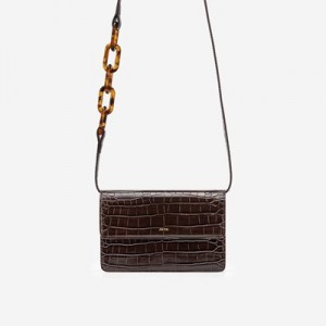 Bolsas Hombro JW PEI Julia Acrylic Chain Mujer Vino | 3107ZSXRW