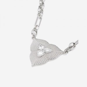 Collar JW PEI Leaf Pendant Mujer Blancos Dorados Plateados | 0286UOMWR