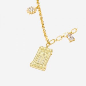 Collar JW PEI Roman Arch Pendant Mujer Dorados Blancos | 4823TNQGC