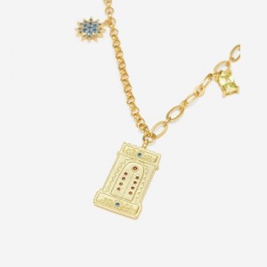 Collar JW PEI Roman Arch Pendant Mujer Dorados Multicolor | 6245MFBQP