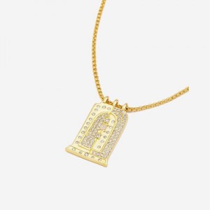 Collar JW PEI Roman Small Arch Pendant Mujer Dorados Blancos | 6548BVPEG