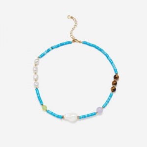Collar JW PEI Turquoise Multi Beaded Mujer Azules | 0893IZTOH