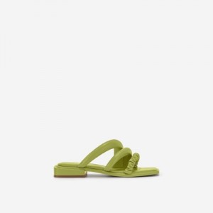 Mulas JW PEI Jada Flat Mujer Verdes | 0672LZAJD