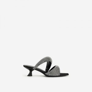 Mulas JW PEI Sara Artificial Crystal Mujer Negros | 8725FIRBY