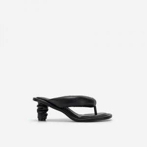 Sandalias JW PEI Talia Puffed Mujer Negros | 4890FULTB