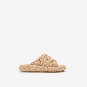 Sandalias Plataforma JW PEI Lilah Woven Mujer Beige | 2619CXWFM