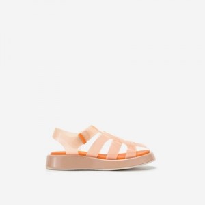 Sandalias Plataforma JW PEI Piper Mujer Beige Naranjas | 0247USNYF