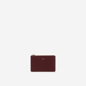 Tarjeteros JW PEI Quinn Zipped Mujer Vino | 7016IVDUN